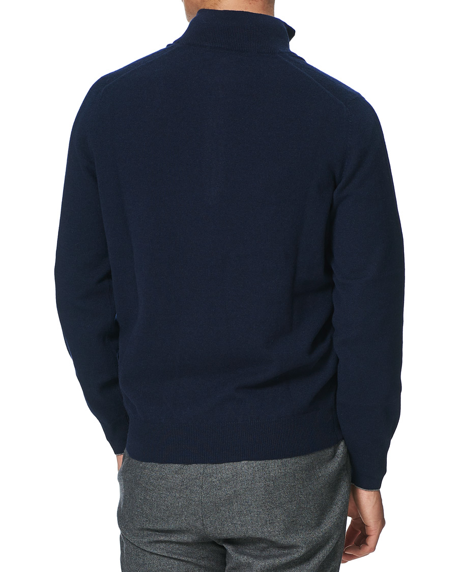 Hombres | Jerséis y prendas de punto | Brunello Cucinelli | 2 Ply Cashmere Half Zip Navy