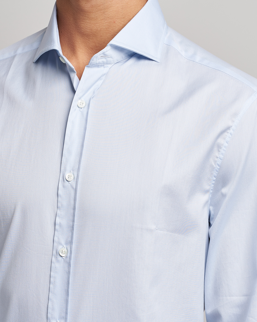 Hombres | Camisas | Brunello Cucinelli | Slim Fit Poplin Shirt Light Blue