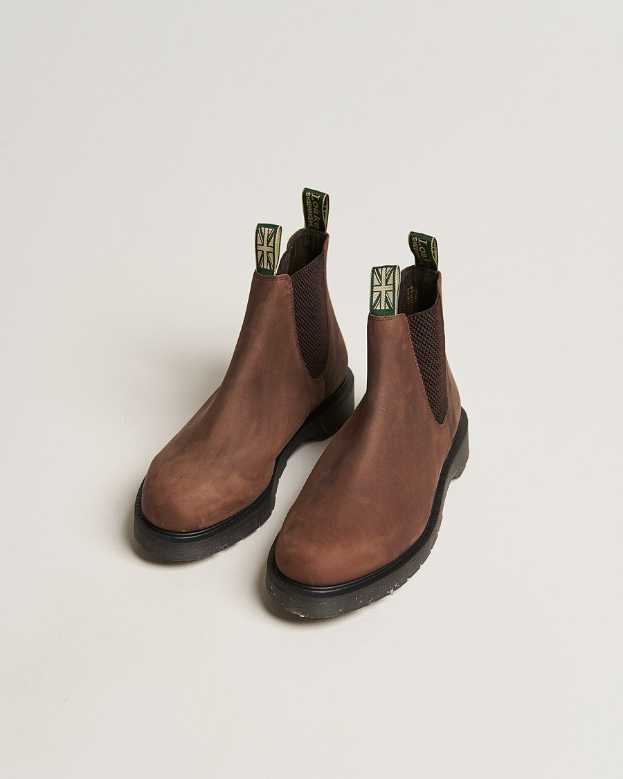 Hombres | Botas de invierno | Loake Shoemakers | Loake 1880 Mccauley Heat Sealed Chelsea Brown Nubuck