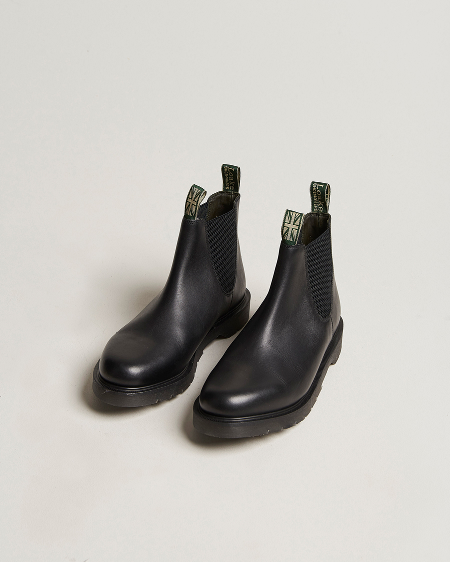 Hombres | Botas | Loake Shoemakers | Loake 1880 Mccauley Heat Sealed Chelsea Black Leather