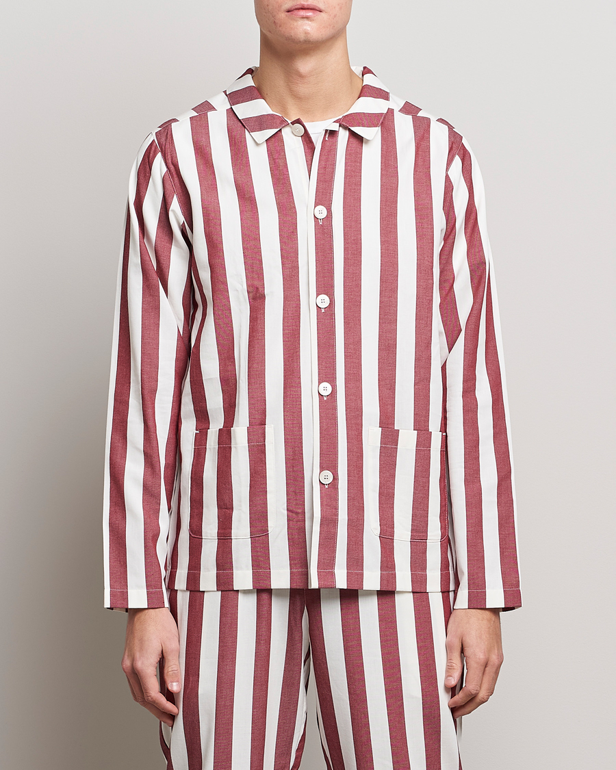 Hombres | Loungewear | Nufferton | Uno Striped Pyjama Set Red/White