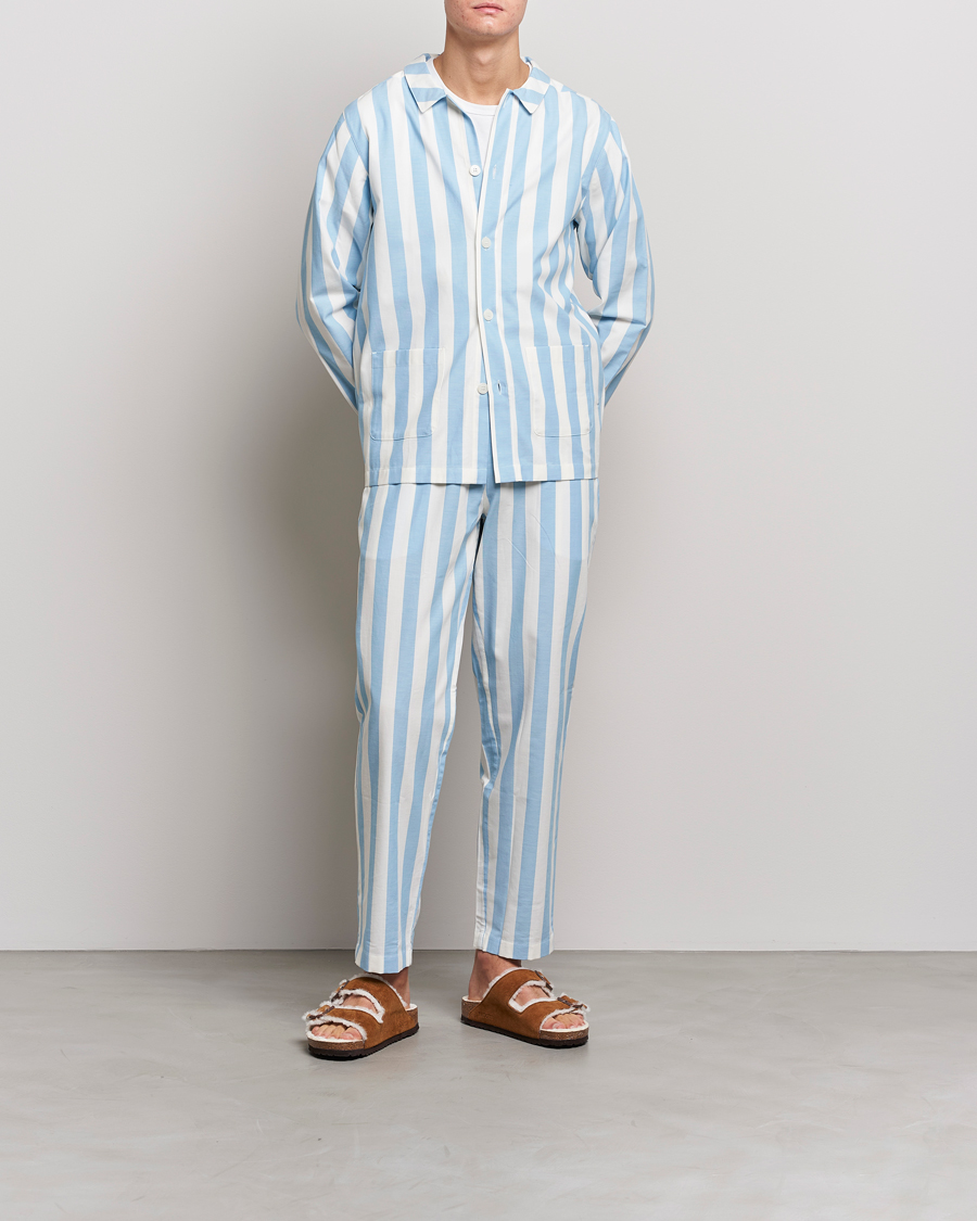 Hombres | Pijamas y batas | Nufferton | Uno Striped Pyjama Set Blue/White