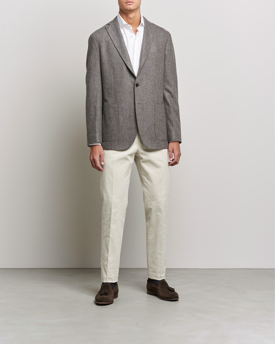 Hombres | Camisas | Canali | Slim Fit Cotton Shirt White