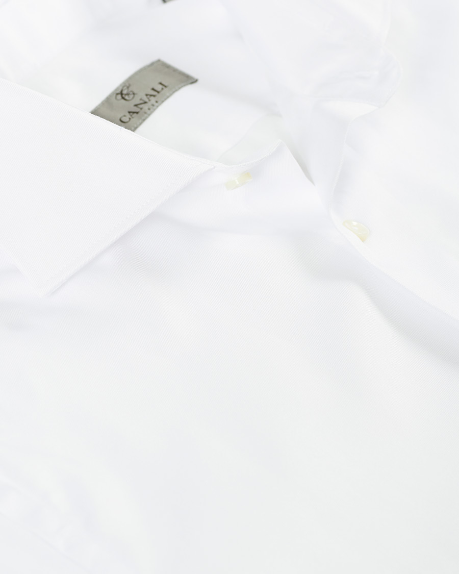 Hombres | Camisas | Canali | Slim Fit Cotton Shirt White