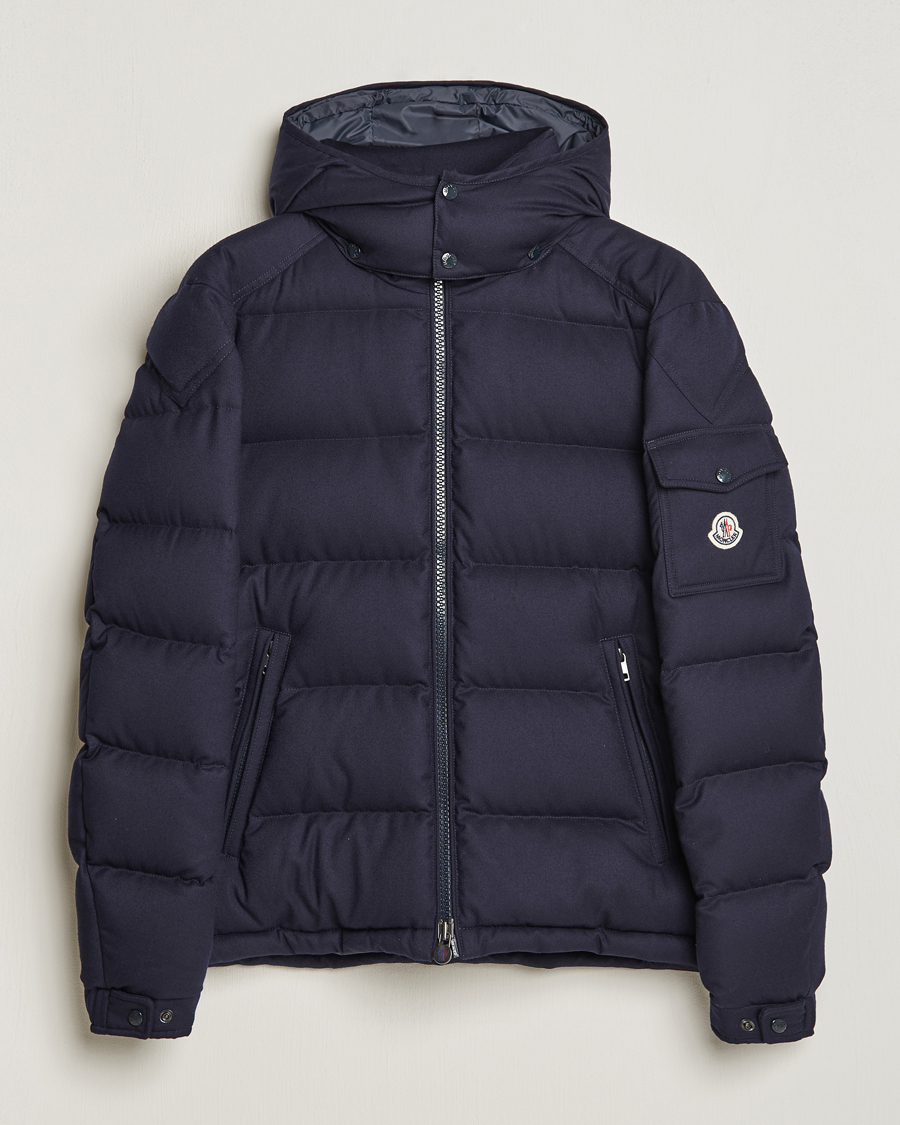 Hombres | Abrigos y chaquetas | Moncler | Montgenevre Flannel Down Jacket Navy