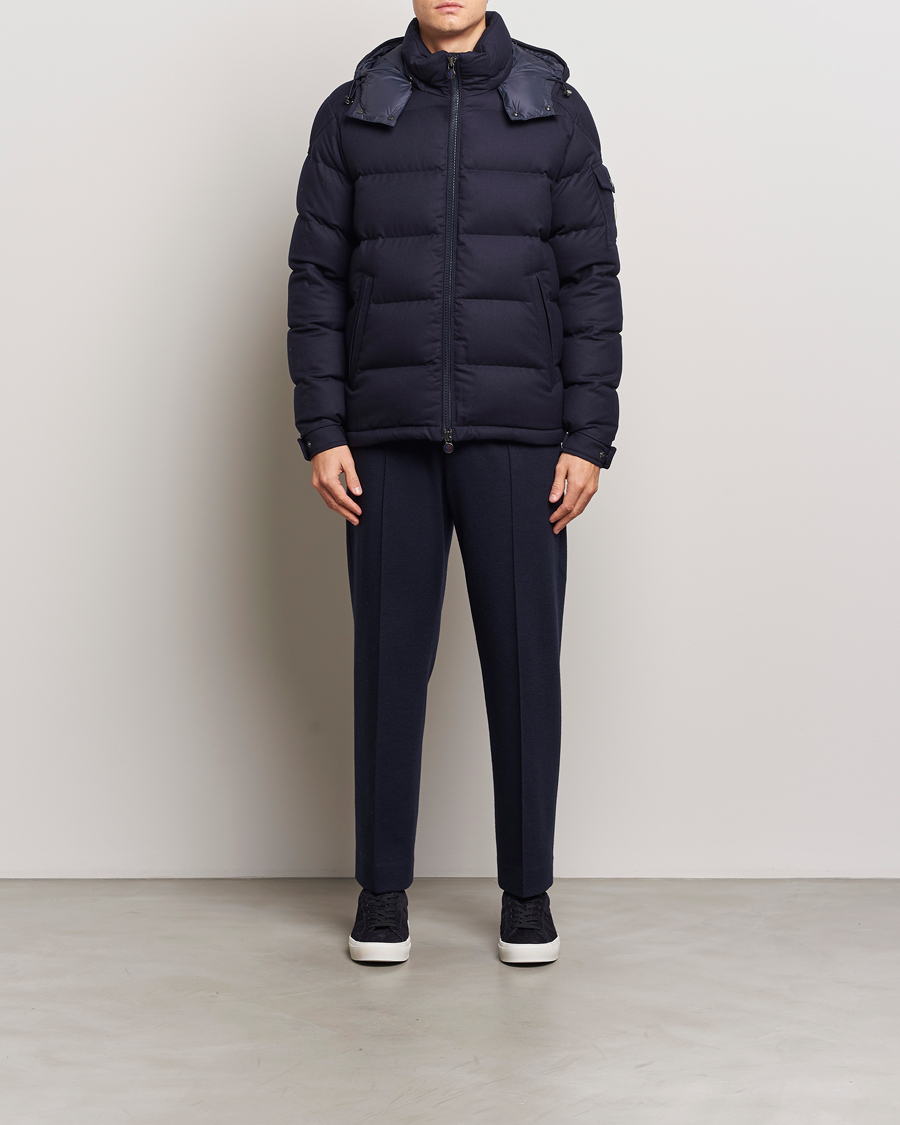 Hombres | Abrigos y chaquetas | Moncler | Montgenevre Flannel Down Jacket Navy