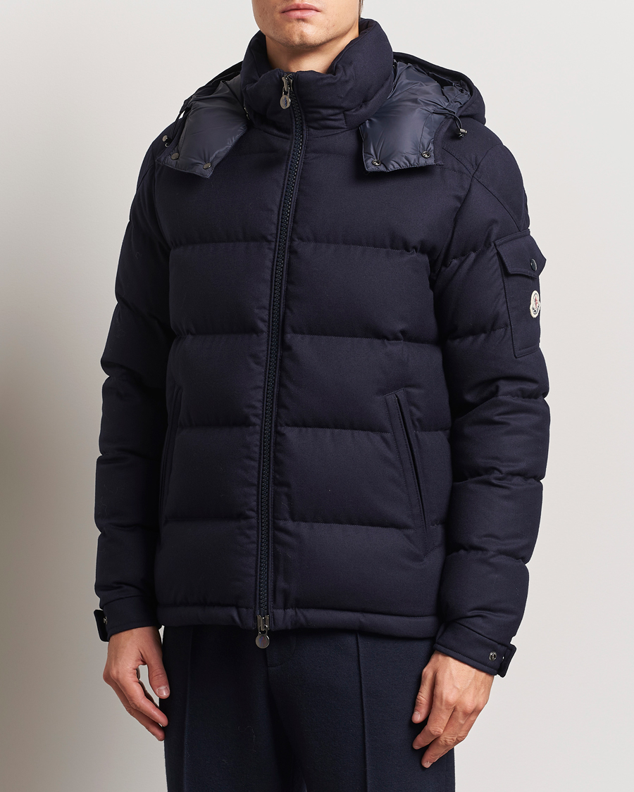 Hombres | Abrigos y chaquetas | Moncler | Montgenevre Flannel Down Jacket Navy