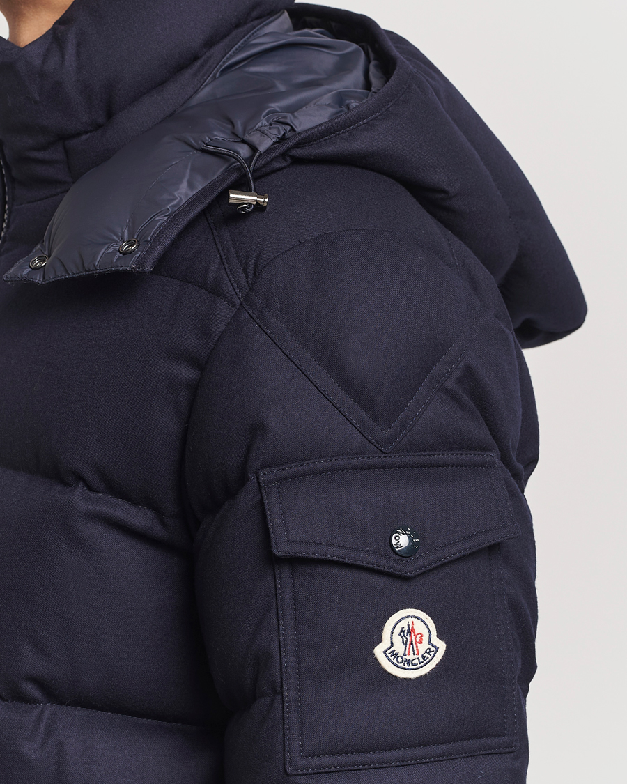 Hombres | Abrigos y chaquetas | Moncler | Montgenevre Flannel Down Jacket Navy