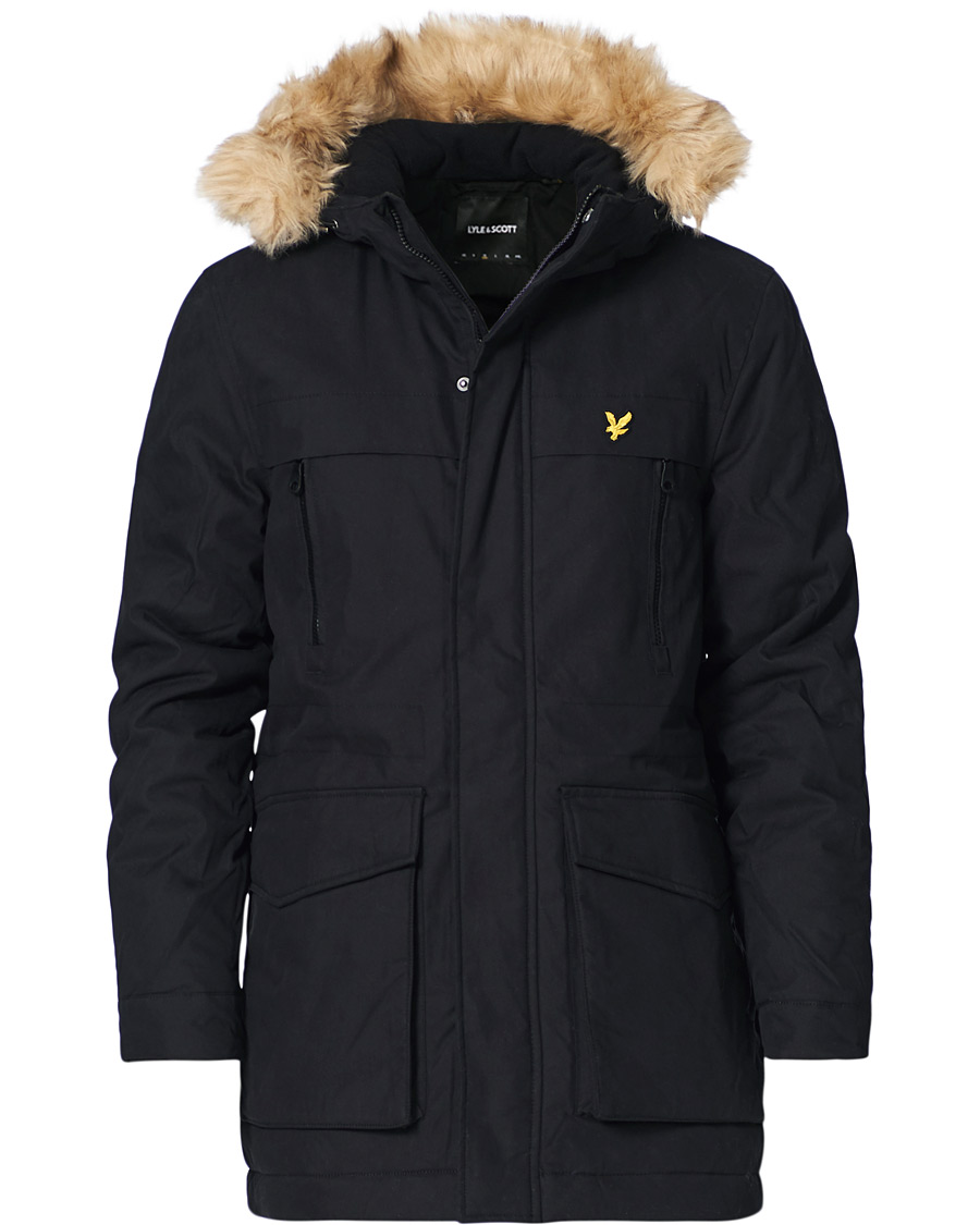 Hombres | Abrigos y chaquetas | Lyle & Scott | Winter Weight Micro Fleece Parka Black