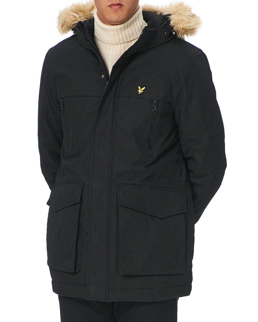 Hombres | Abrigos y chaquetas | Lyle & Scott | Winter Weight Micro Fleece Parka Black