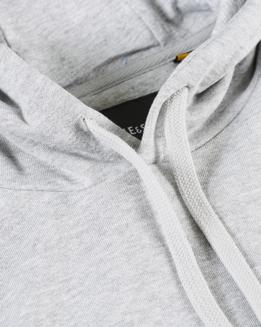 Hombres | Jerséis y prendas de punto | Lyle & Scott | Organic Cotton Pullover Hoodie Light Grey Melange