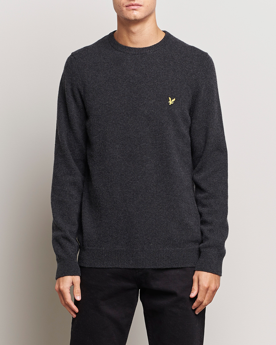 Hombres | Jerséis y prendas de punto | Lyle & Scott | Lambswool Crew Neck Pullover Charcoal Marl