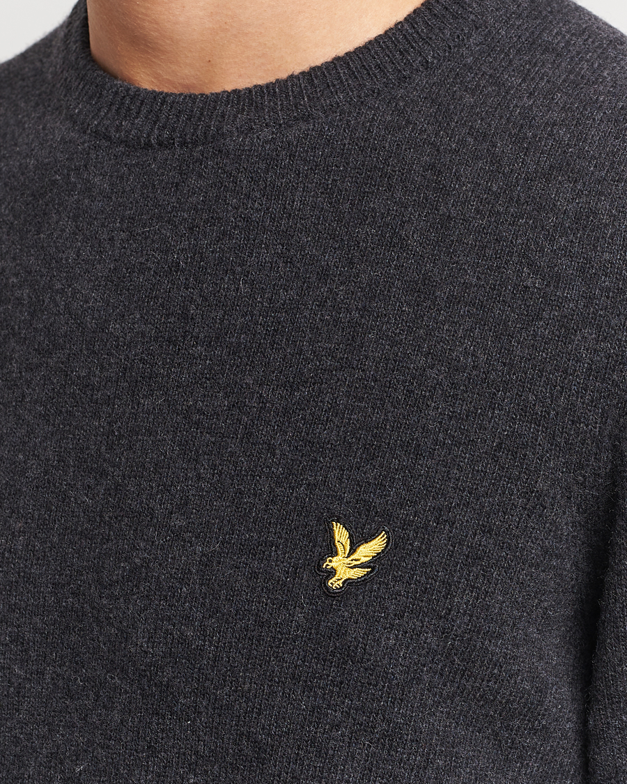Hombres | Jerséis y prendas de punto | Lyle & Scott | Lambswool Crew Neck Pullover Charcoal Marl