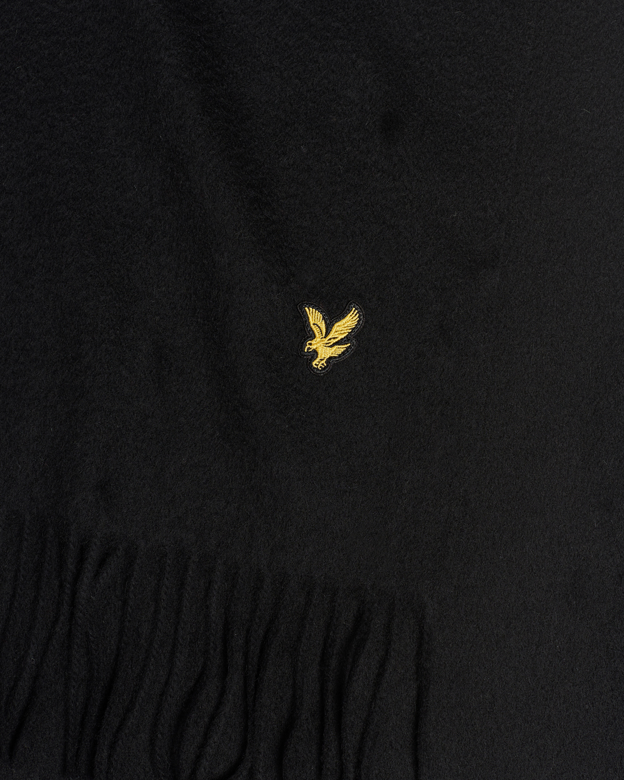 Hombres | Lyle & Scott Lambswool Scarf True Black | Lyle & Scott | Lambswool Scarf True Black