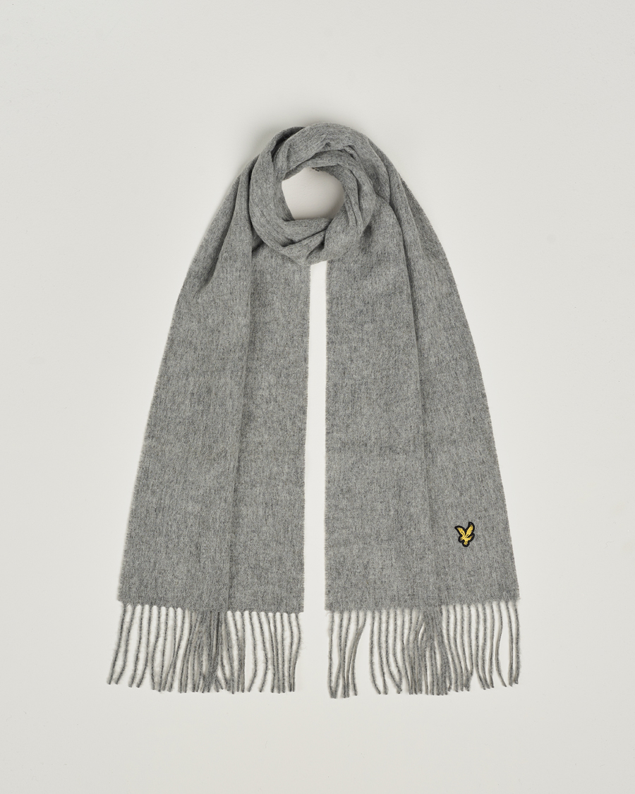 Hombres | Lyle & Scott Lambswool Scarf Mid Grey Marl | Lyle & Scott | Lambswool Scarf Mid Grey Marl