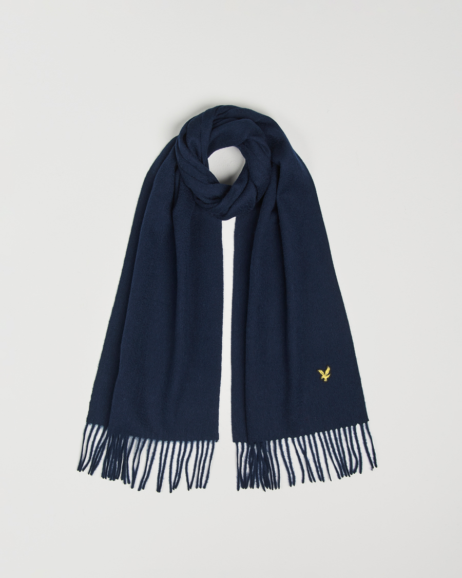 Hombres | Lyle & Scott Lambswool Scarf Dark Navy | Lyle & Scott | Lambswool Scarf Dark Navy