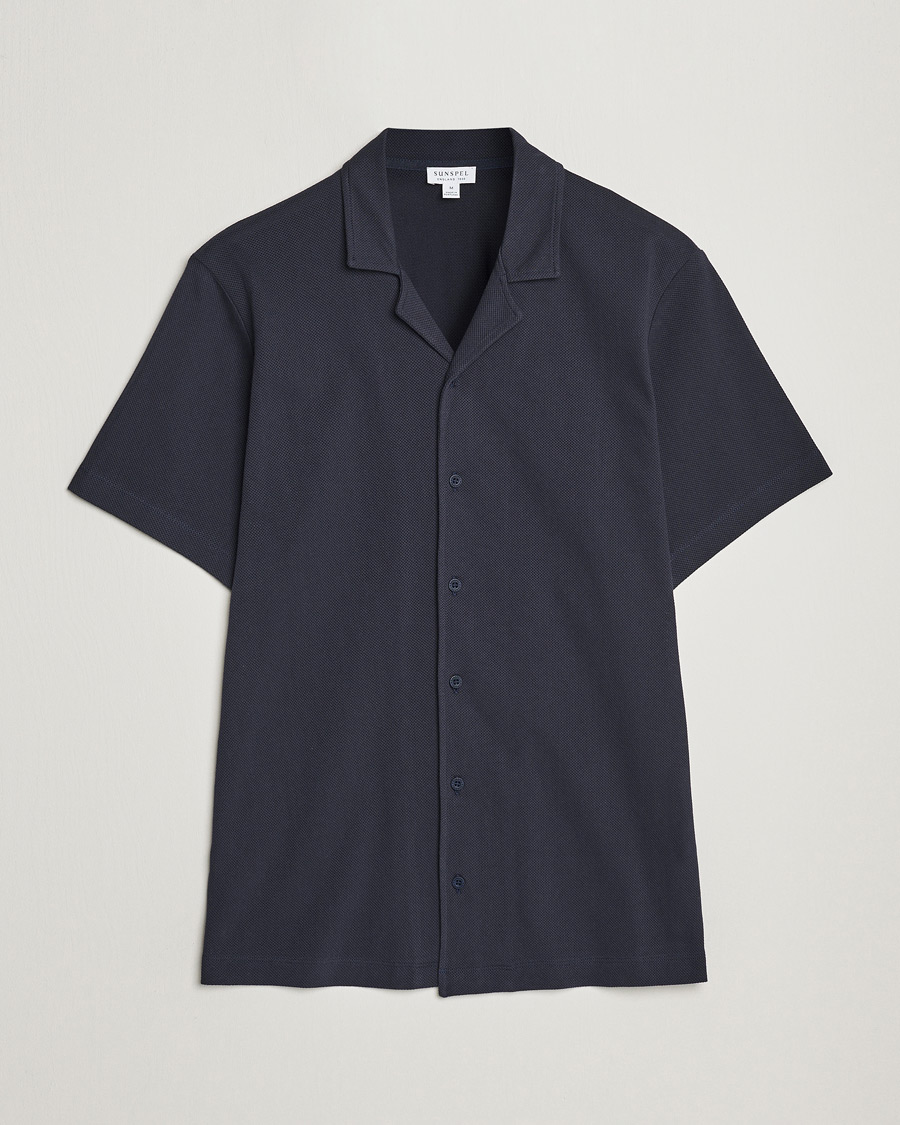 Hombres | Camisas | Sunspel | Riviera Resort Shirt Navy