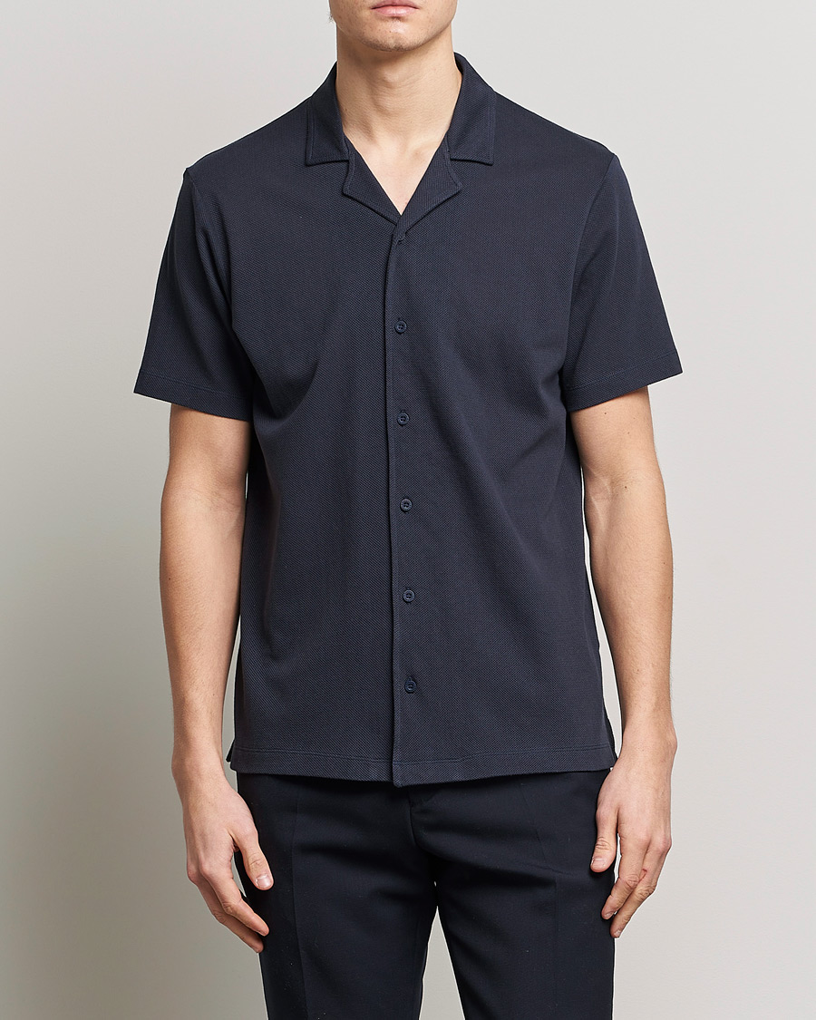 Hombres | Camisas | Sunspel | Riviera Resort Shirt Navy