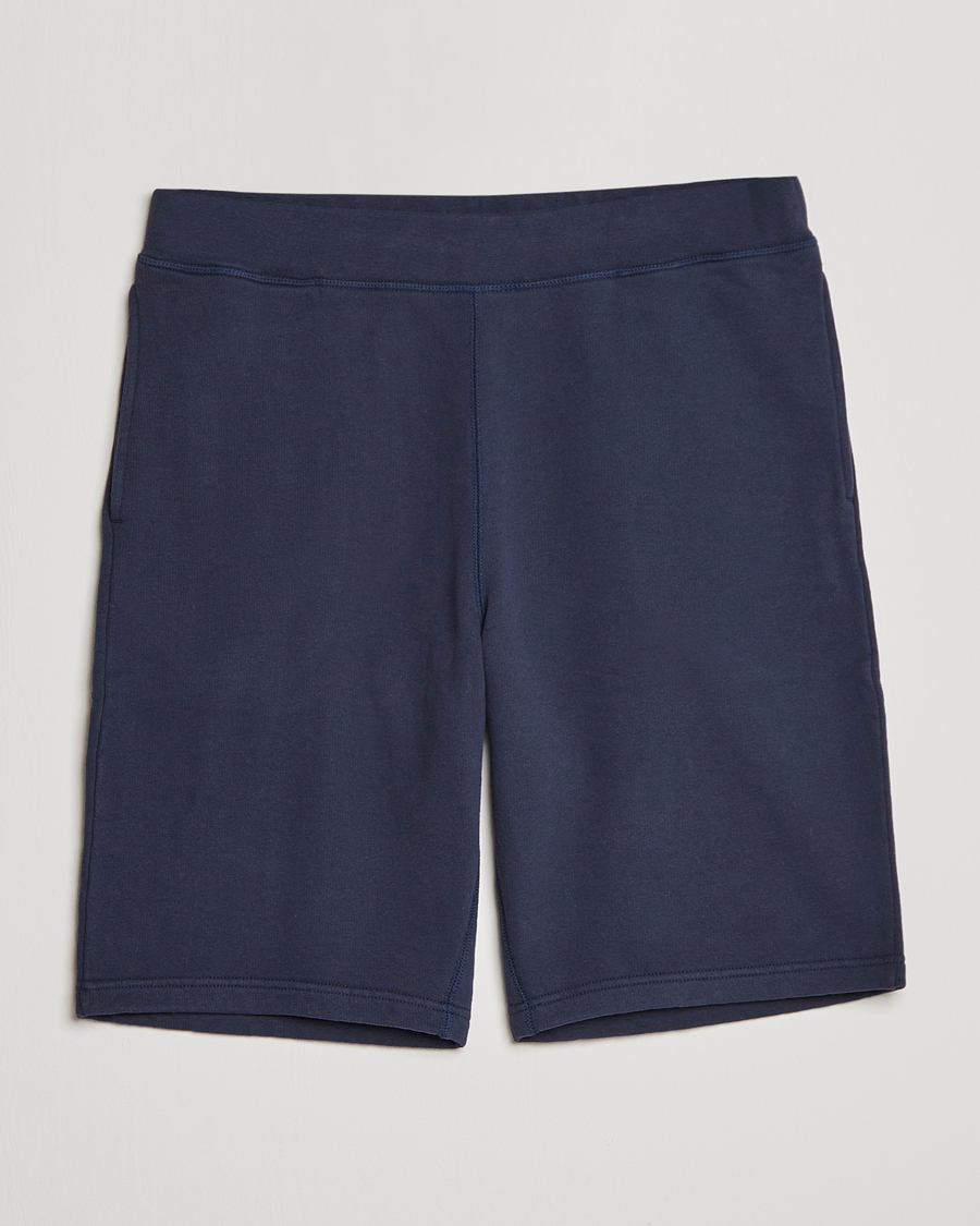 Hombres | Pantalones cortos | Sunspel | Loopback Shorts Navy