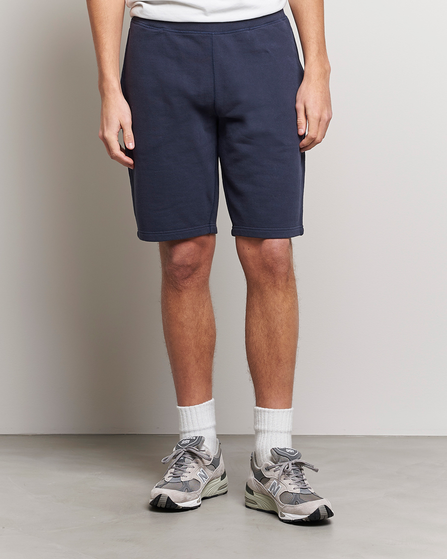 Hombres | Pantalones cortos | Sunspel | Loopback Shorts Navy