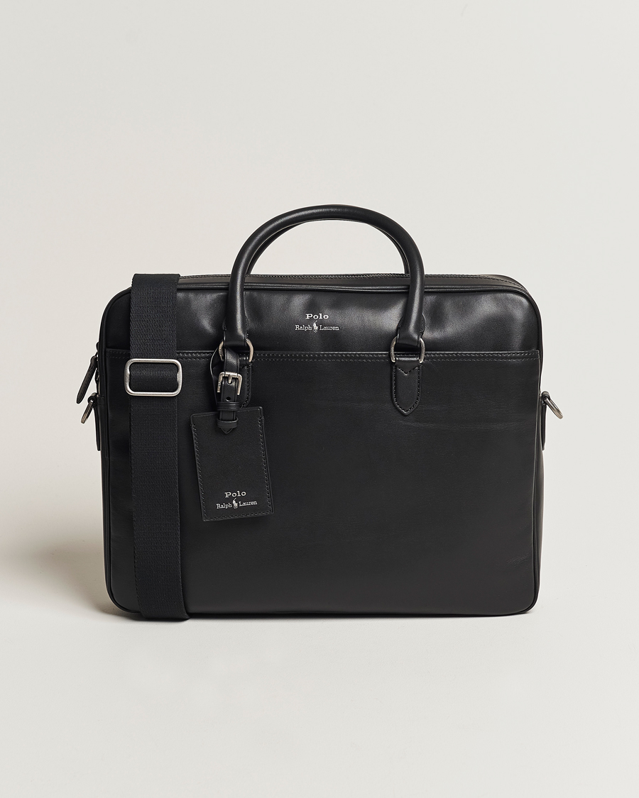 Hombres | Polo Ralph Lauren Leather Briefcase Black | Polo Ralph Lauren | Leather Briefcase Black
