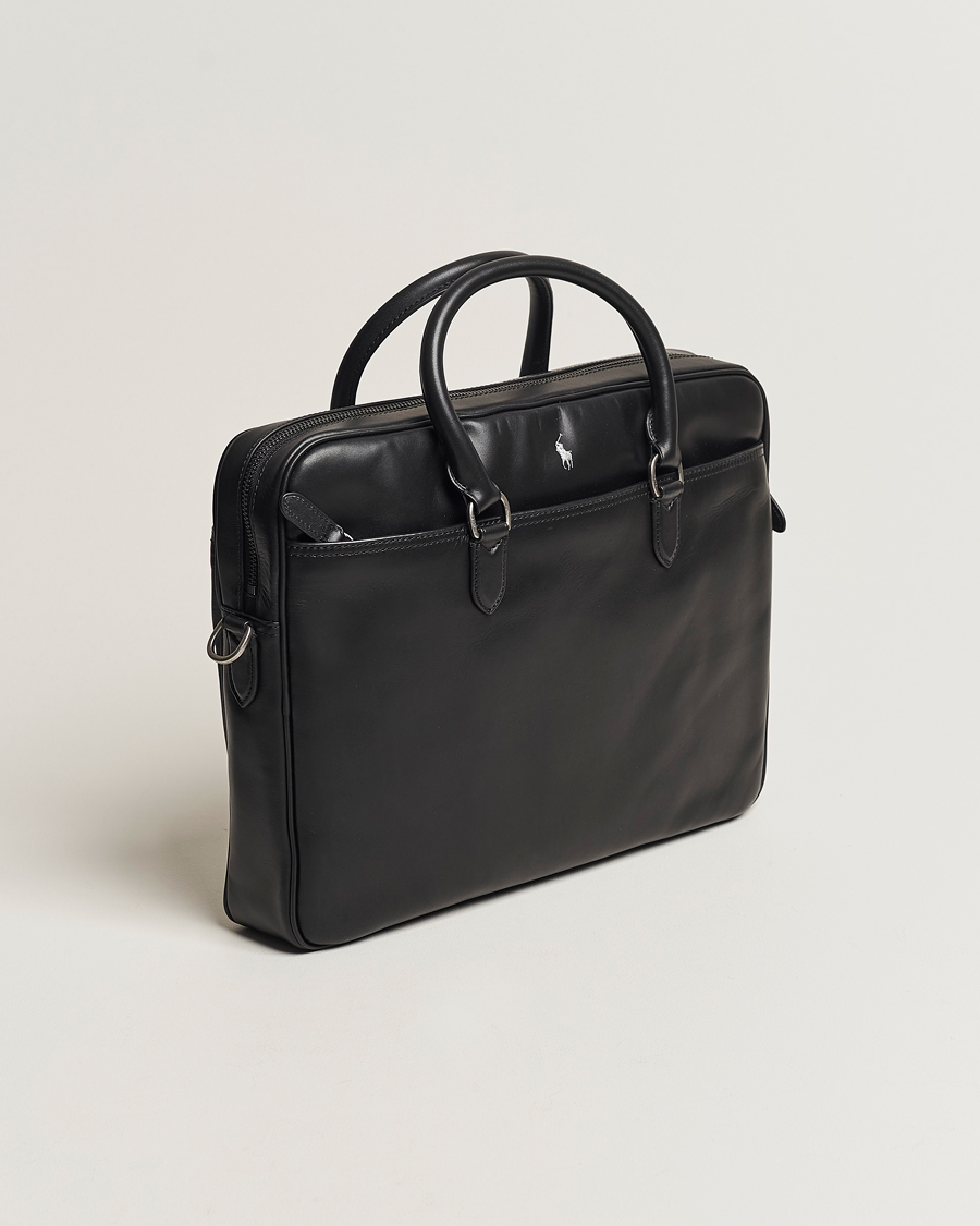 Hombres | Polo Ralph Lauren Leather Briefcase Black | Polo Ralph Lauren | Leather Briefcase Black