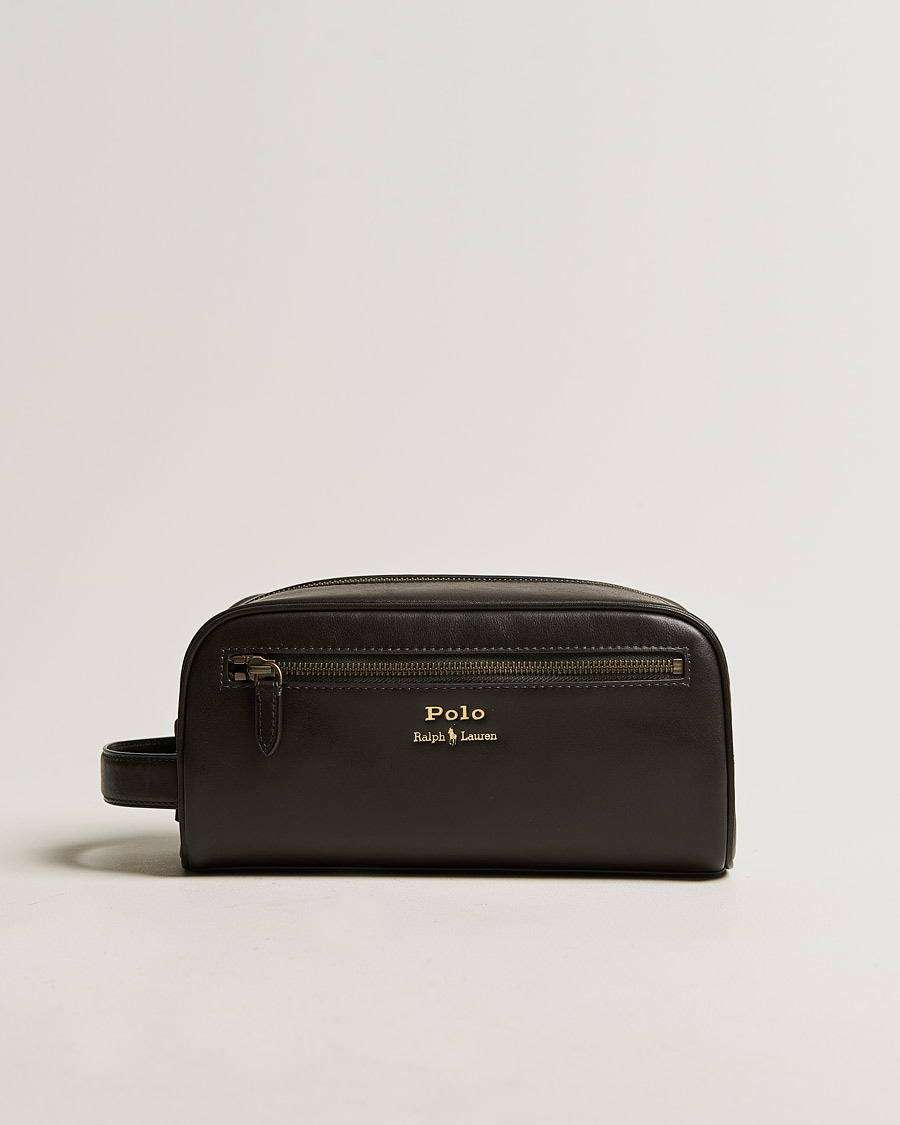 Hombres | Polo Ralph Lauren Leather Washbag Brown | Polo Ralph Lauren | Leather Washbag Brown