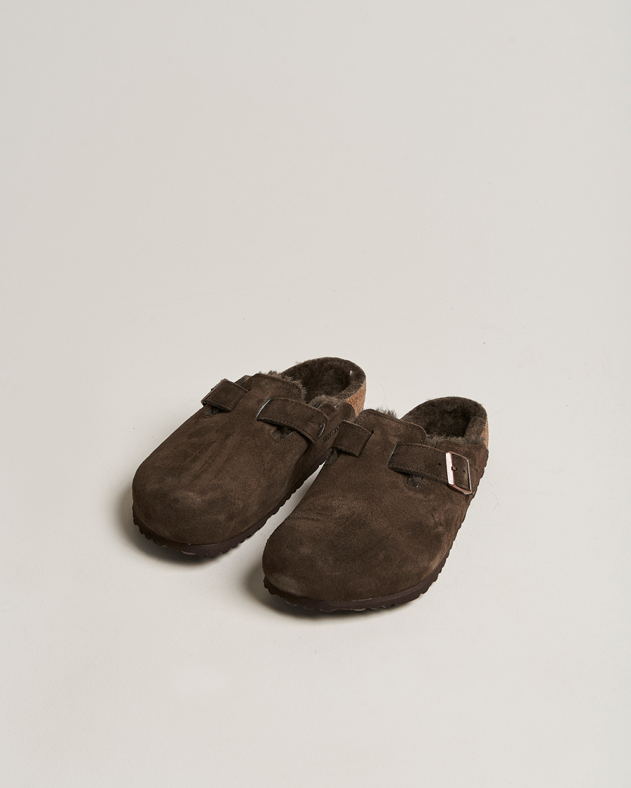 Hombres | BIRKENSTOCK Boston Shearling Mocca Suede 40 | BIRKENSTOCK | Boston Shearling Mocca Suede 40