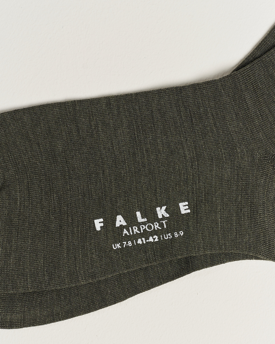 Hombres |  | Falke | Airport Socks Green Melange