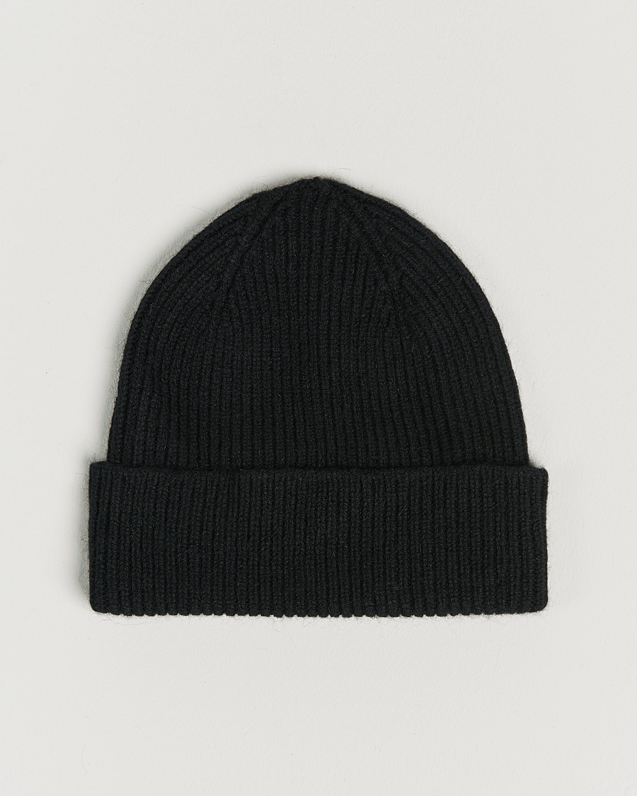 Hombres | Gorros | Le Bonnet | Lambswool/Caregora Beanie Onyx