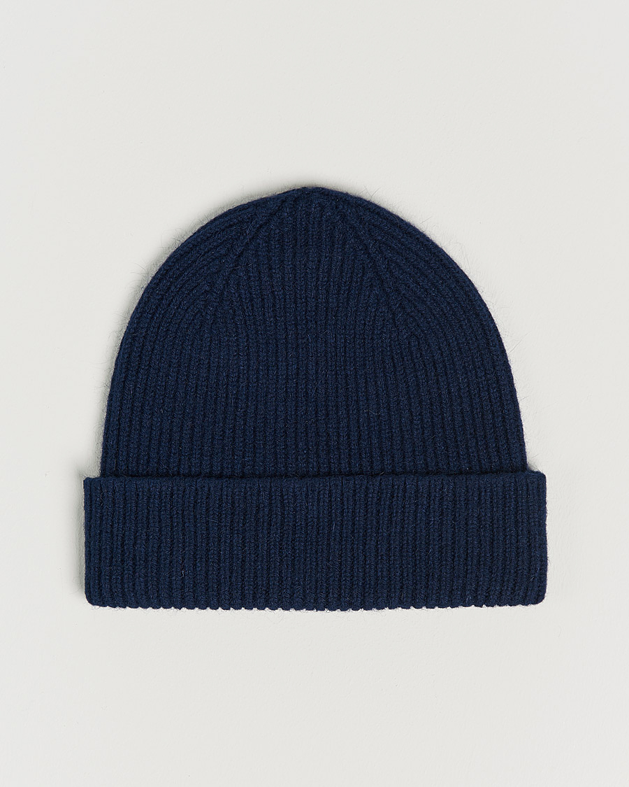 Hombres | Gorros | Le Bonnet | Lambswool/Caregora Beanie Midnight