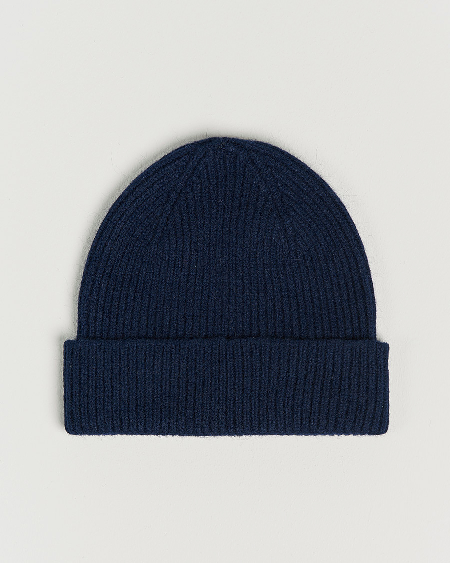 Hombres | Le Bonnet Lambswool/Caregora Beanie Midnight | Le Bonnet | Lambswool/Caregora Beanie Midnight