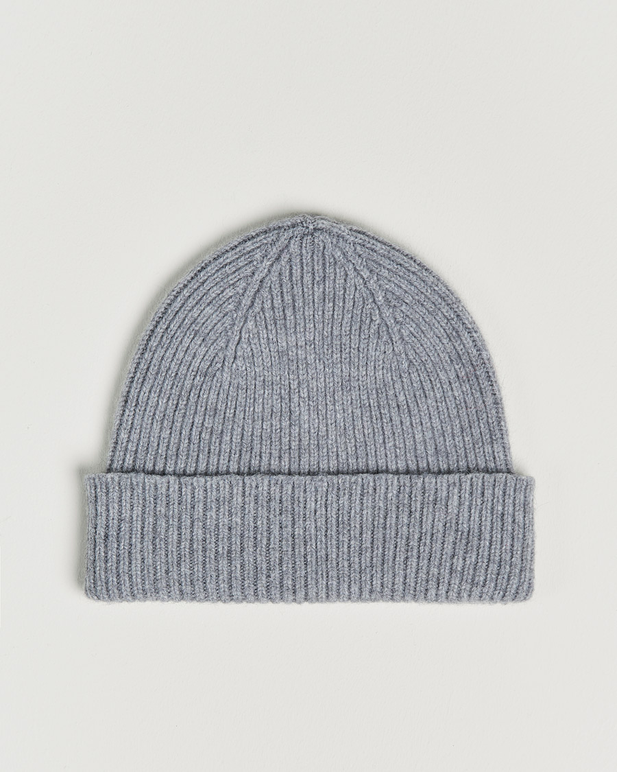 Hombres | Gorros | Le Bonnet | Lambswool/Caregora Beanie Smoke