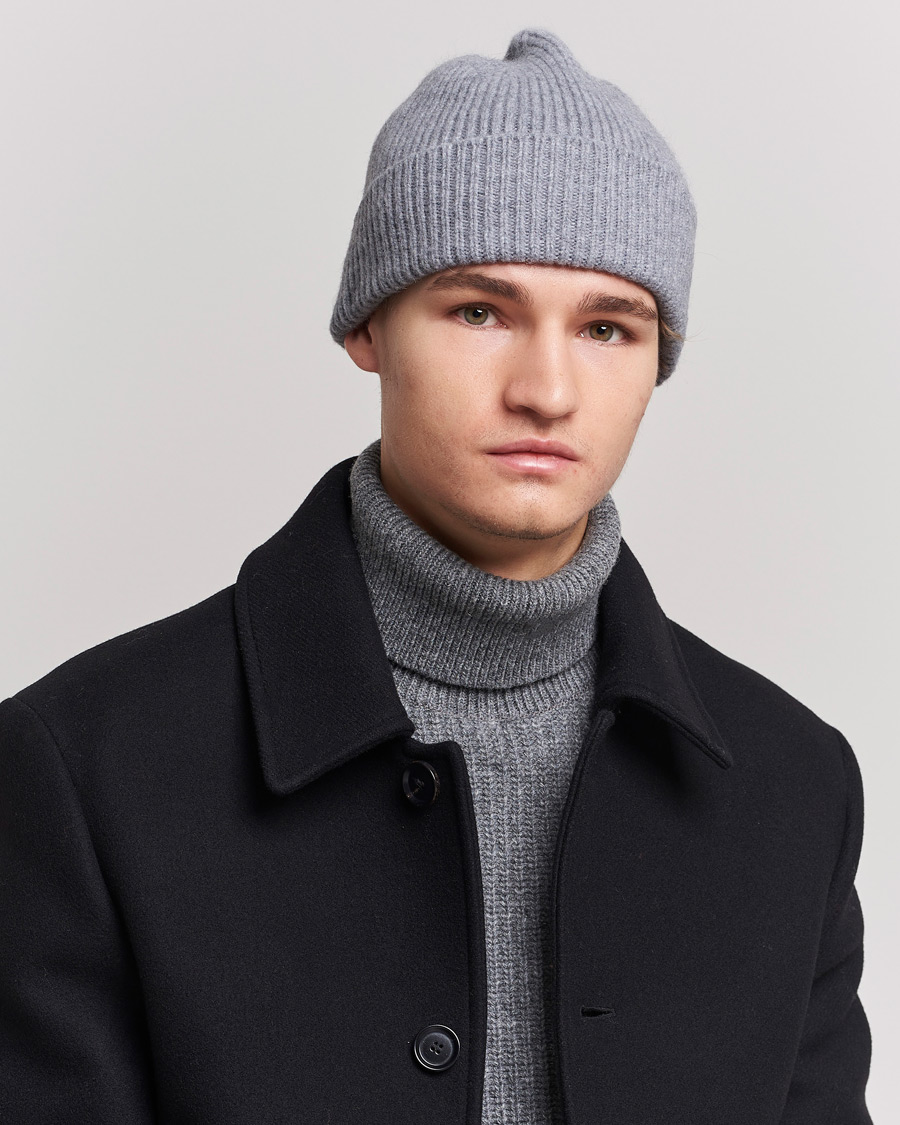 Hombres | Gorros | Le Bonnet | Lambswool/Caregora Beanie Smoke