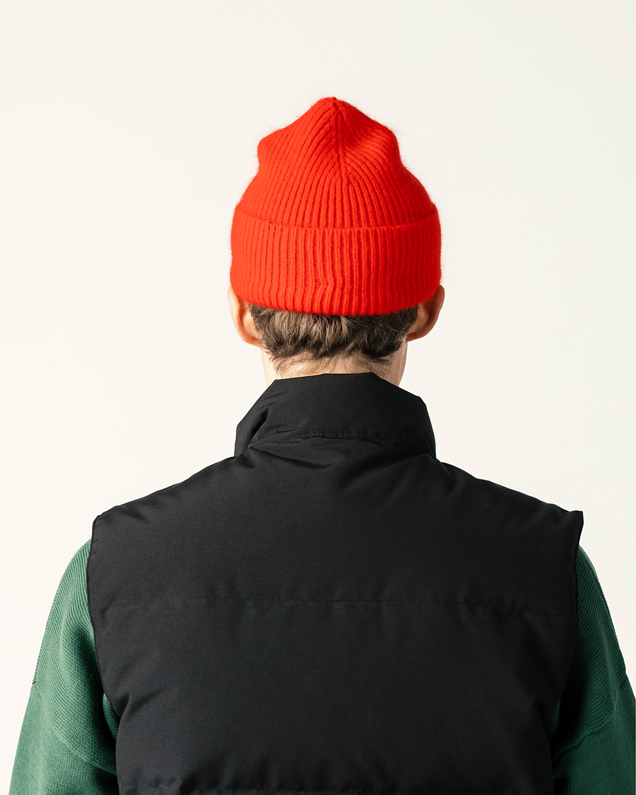 Hombres | Le Bonnet Lambswool/Caregora Beanie Crimsom Red | Le Bonnet | Lambswool/Caregora Beanie Crimsom Red