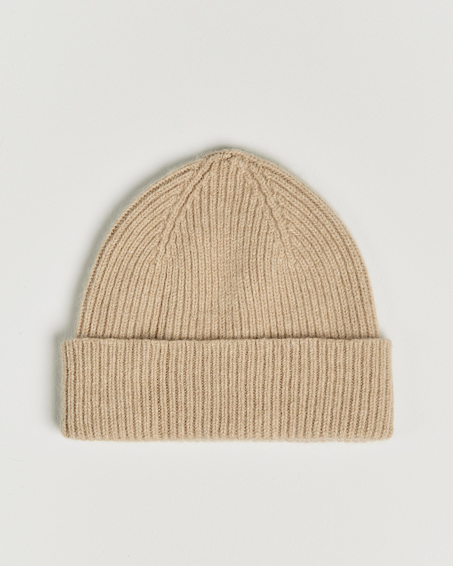 Hombres | Gorros | Le Bonnet | Lambswool/Caregora Beanie Sand