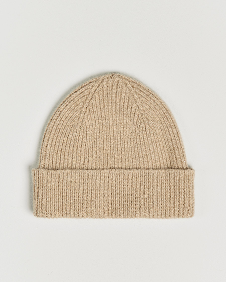 Hombres | Gorros | Le Bonnet | Lambswool/Caregora Beanie Sand