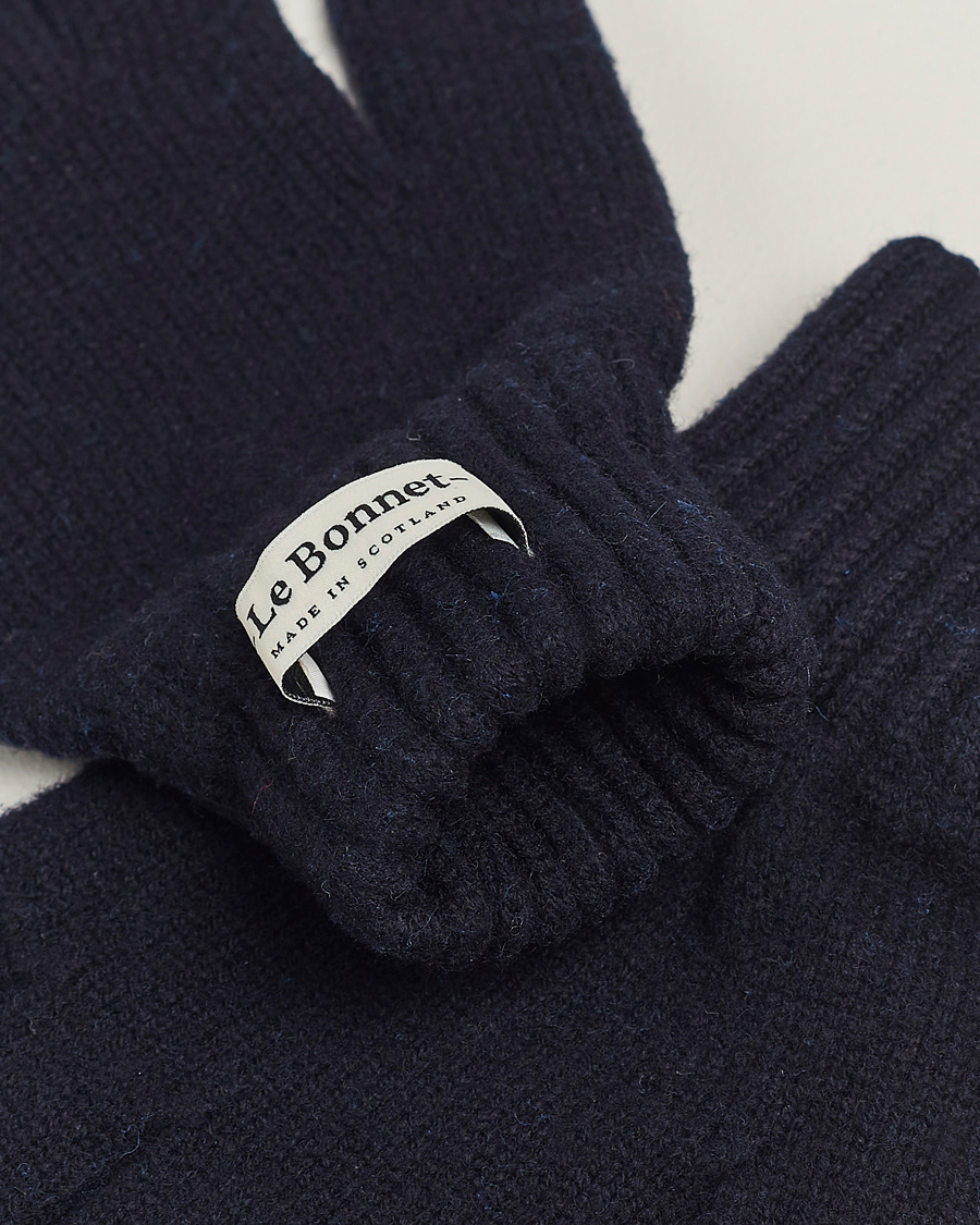Hombres | Le Bonnet Merino Wool Gloves Midnight | Le Bonnet | Merino Wool Gloves Midnight