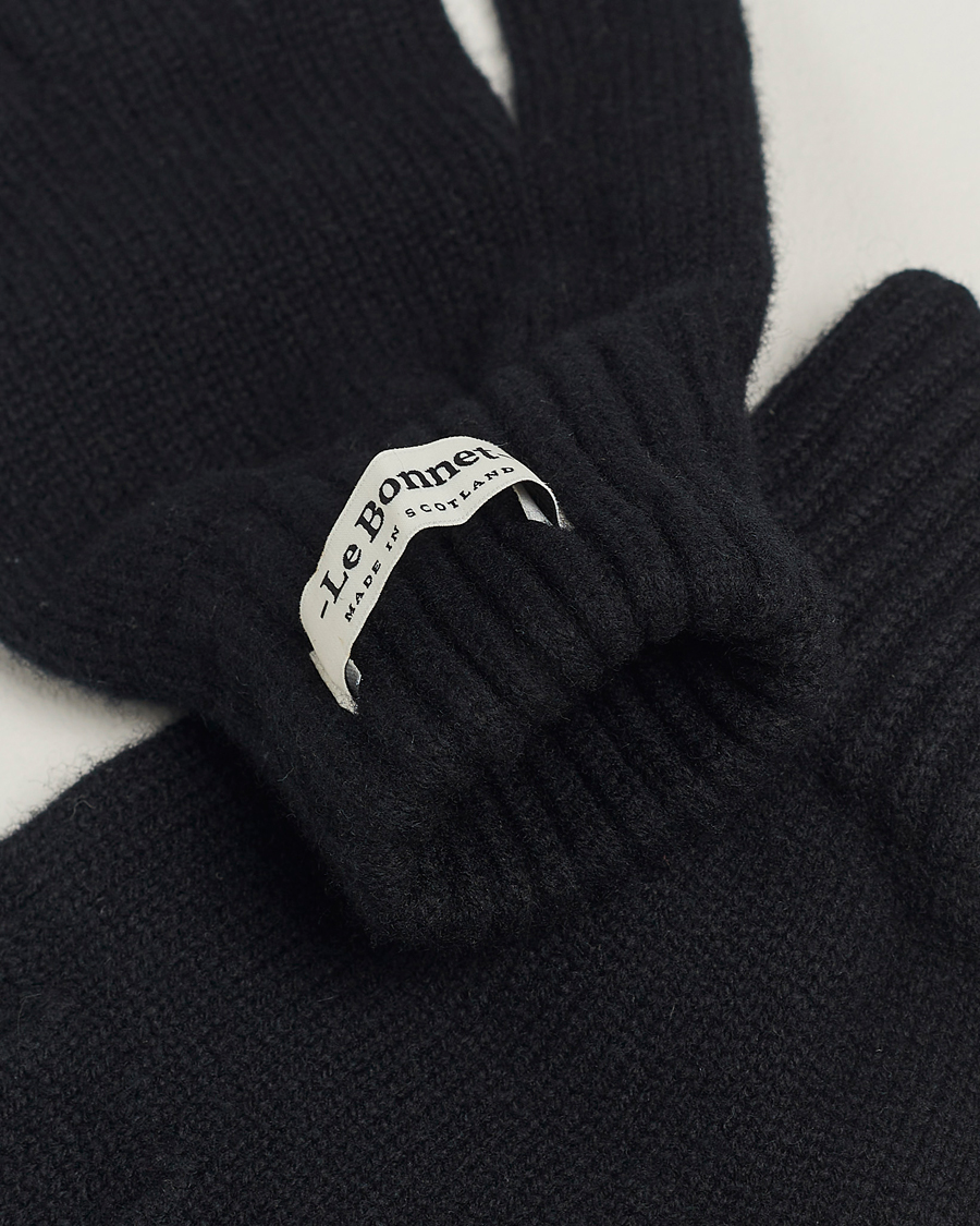 Hombres | Contemporary Creators | Le Bonnet | Merino Wool Gloves Onyx