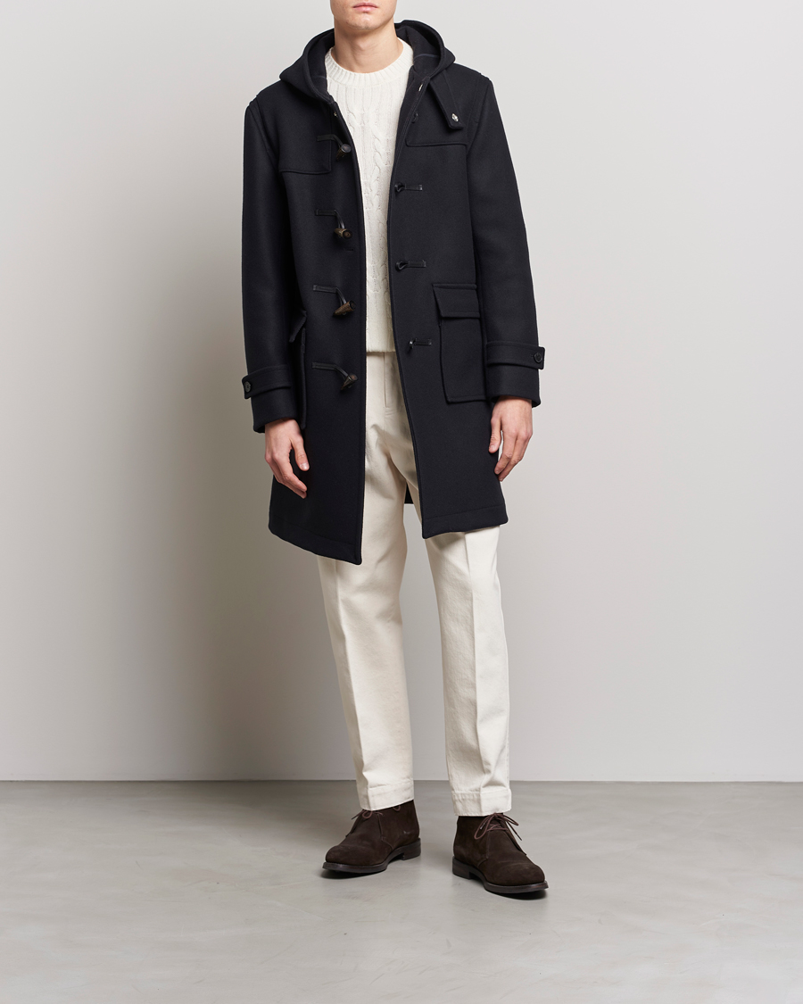 Hombres | Abrigos y chaquetas | Mackintosh | Weir Wool Hooded Duffle Navy