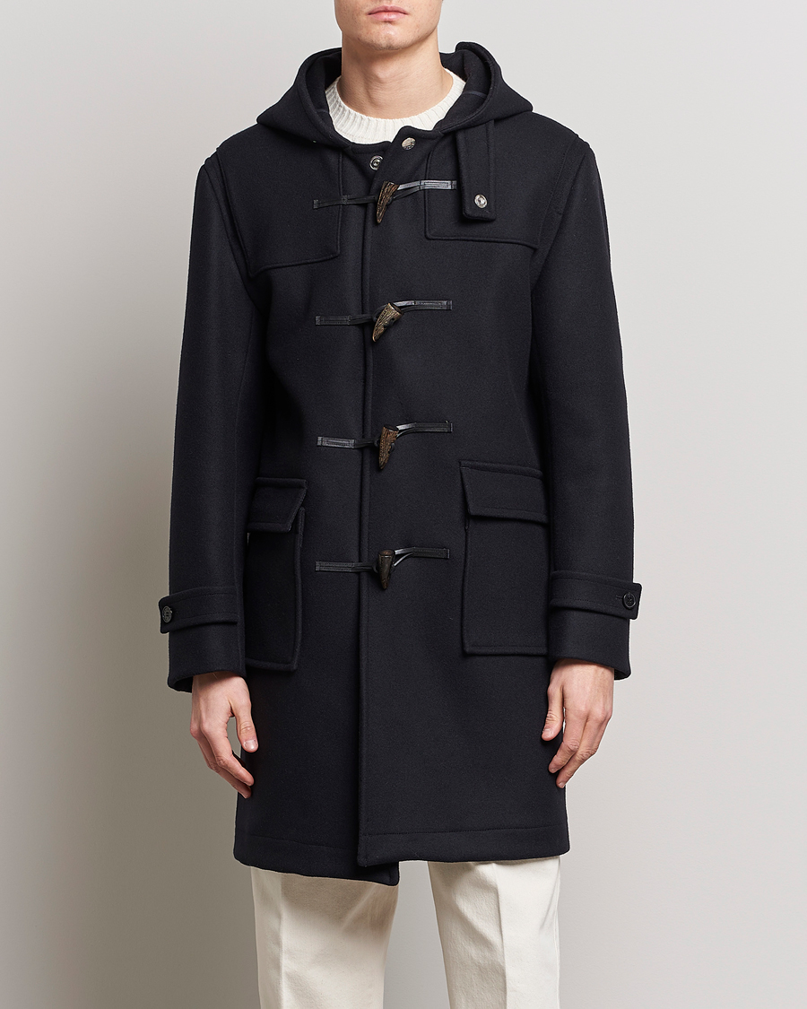 Hombres | Ropa | Mackintosh | Weir Wool Hooded Duffle Navy