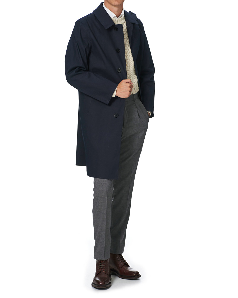 Hombres | Abrigos y chaquetas | Mackintosh | Oxford Bonded Cotton Coat Navy