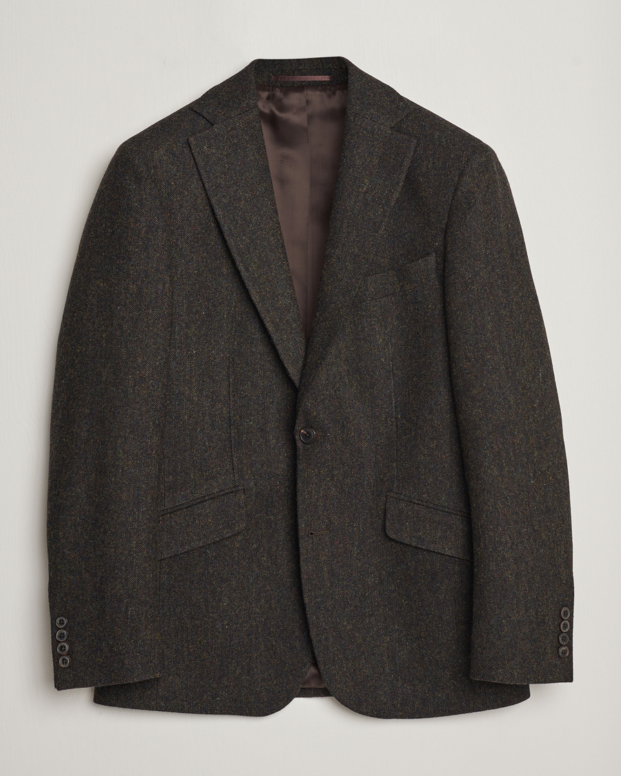 Hombres | Blazers | Walker Slater | Edward Wool Donegal Blazer Dark Brown