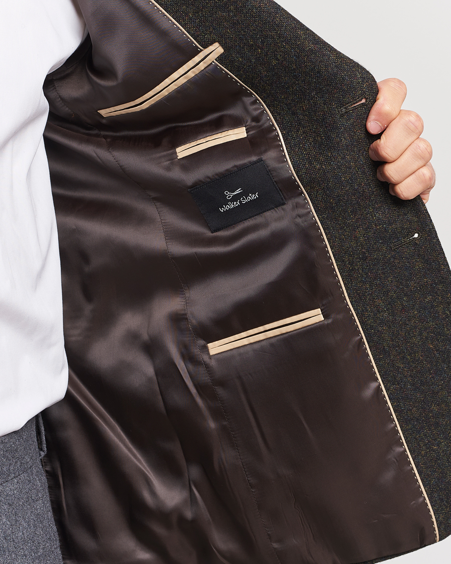 Hombres | Blazers | Walker Slater | Edward Wool Donegal Blazer Dark Brown