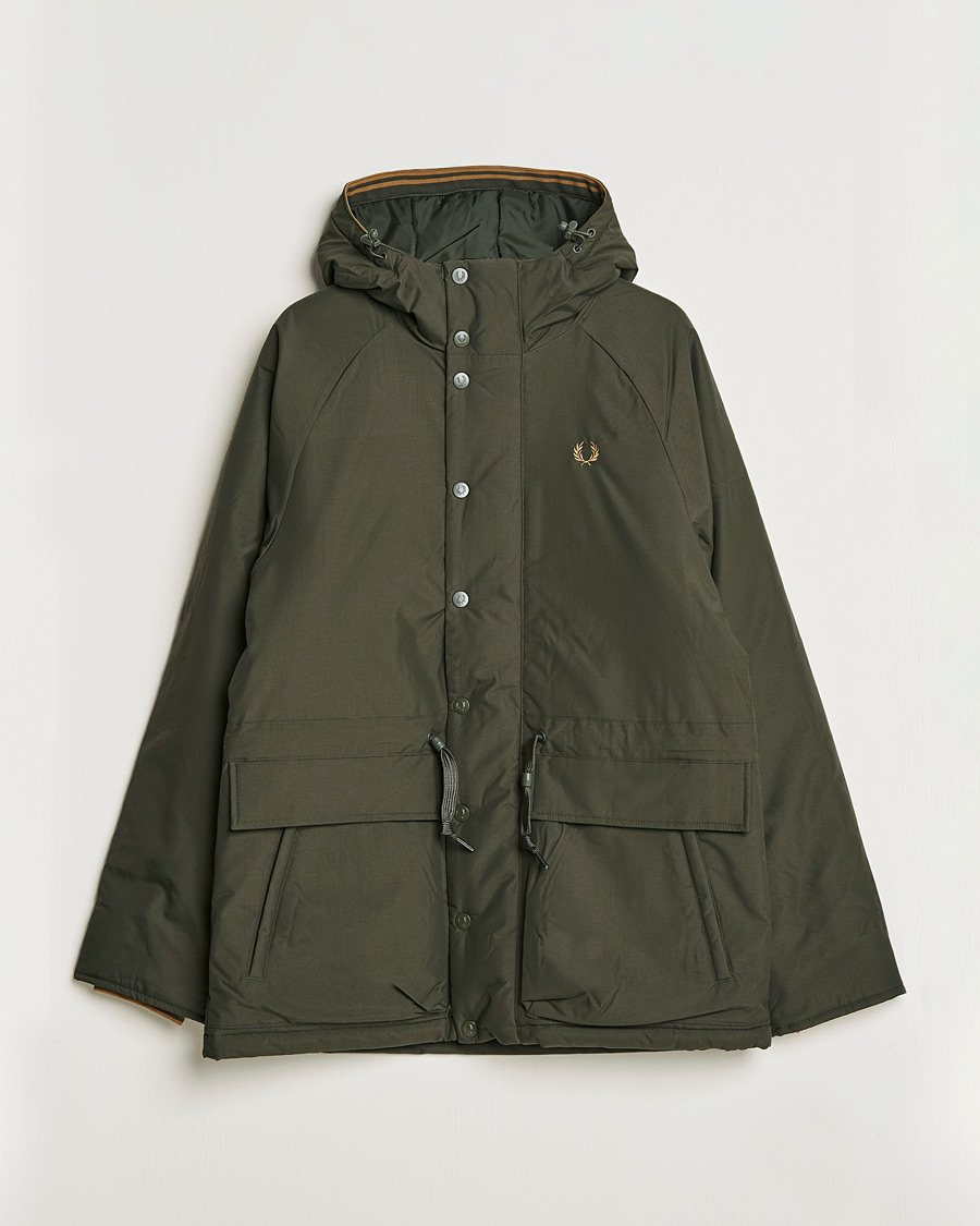 Hombres | Abrigos y chaquetas | Fred Perry | Padded Zip Through Parka Hunting Green
