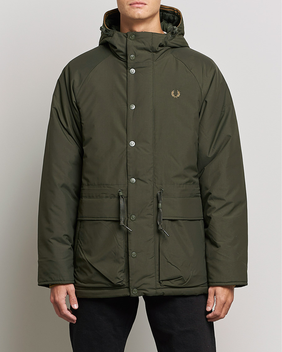 Hombres | Abrigos y chaquetas | Fred Perry | Padded Zip Through Parka Hunting Green