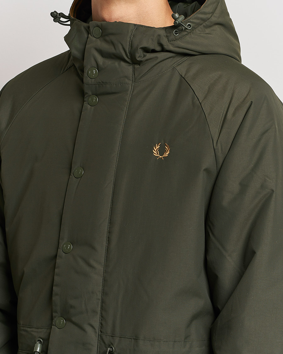 Hombres | Abrigos y chaquetas | Fred Perry | Padded Zip Through Parka Hunting Green
