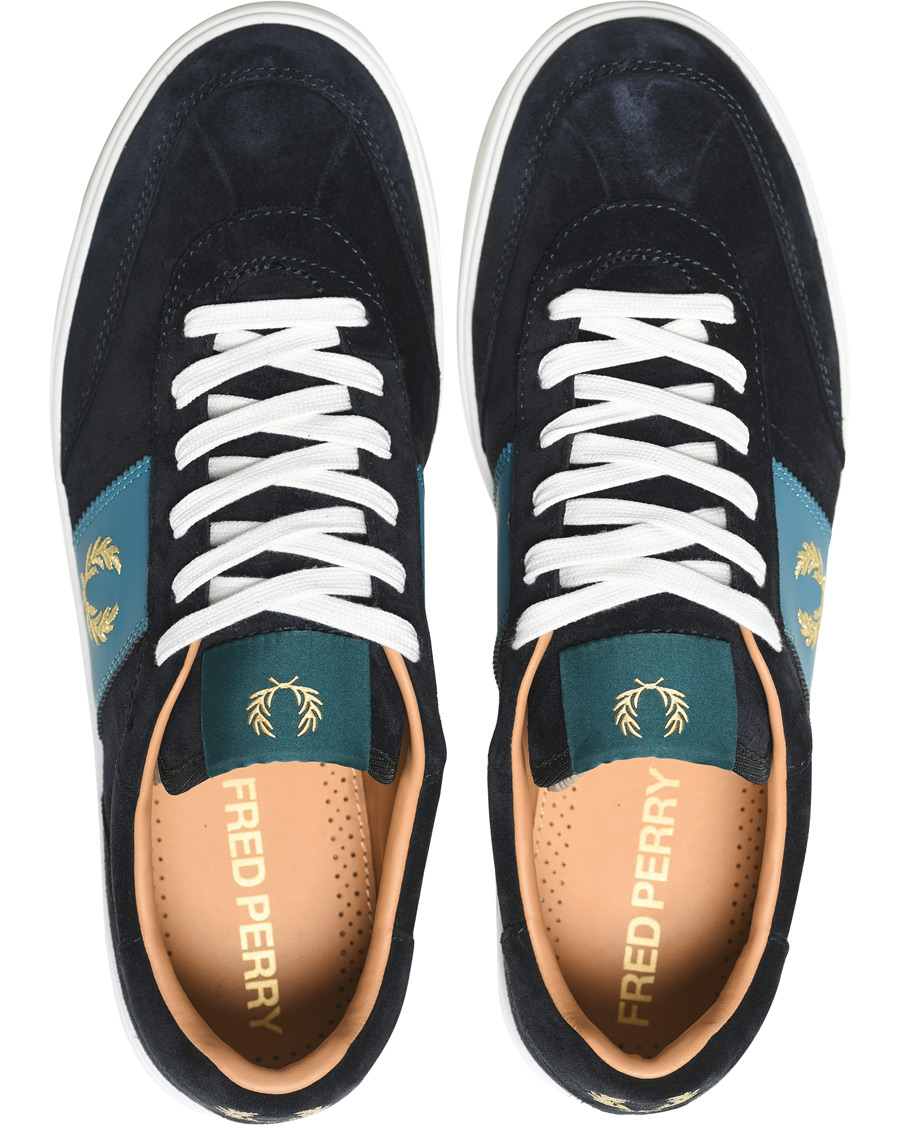 Hombres | Fred Perry Suede Panel Sneakers Navy | Fred Perry | Suede Panel Sneakers Navy
