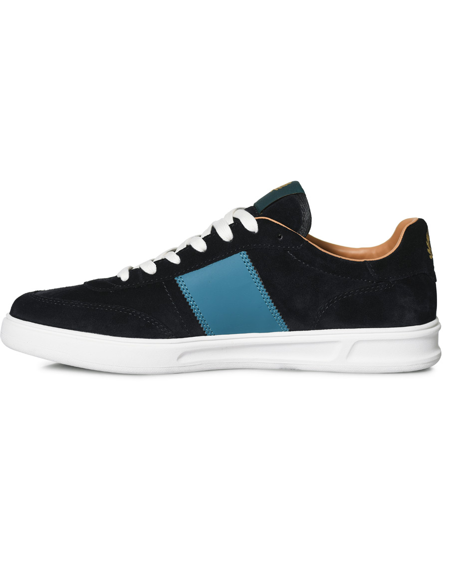 Hombres | Fred Perry Suede Panel Sneakers Navy | Fred Perry | Suede Panel Sneakers Navy