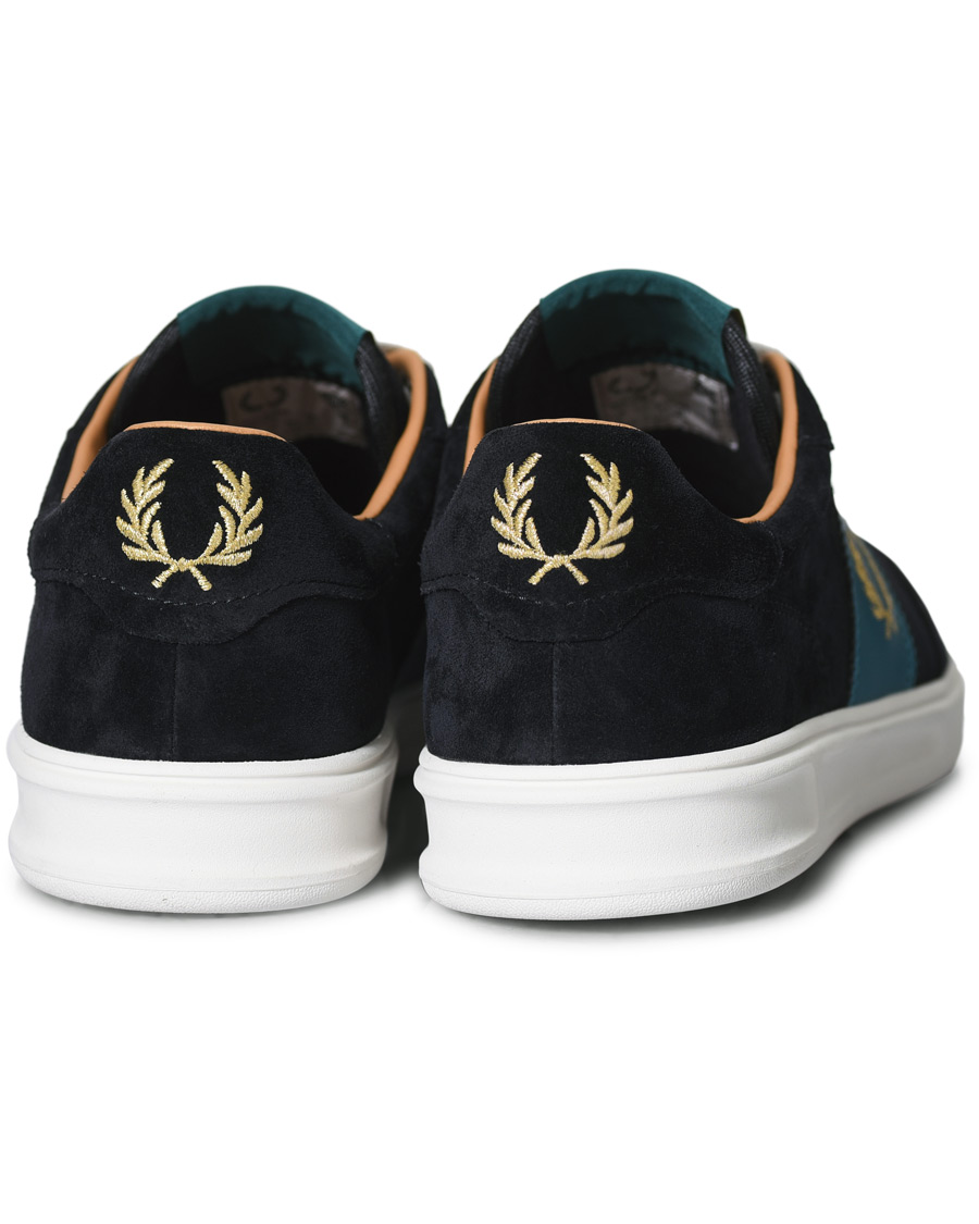Hombres | Fred Perry Suede Panel Sneakers Navy | Fred Perry | Suede Panel Sneakers Navy